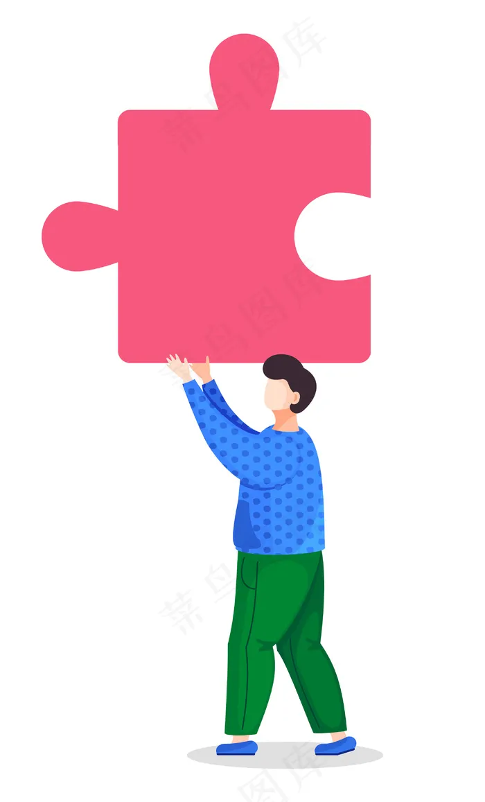 拿着拼图块或拼图元素的人或家伙