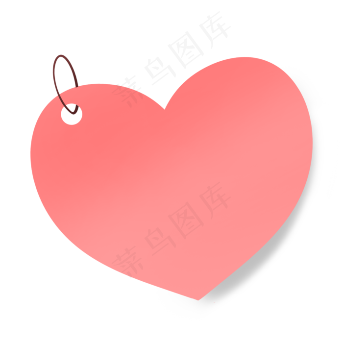 粉红色七夕爱心吊牌
