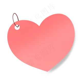 粉红色七夕爱心吊牌