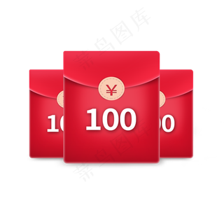 电商100元立体红包