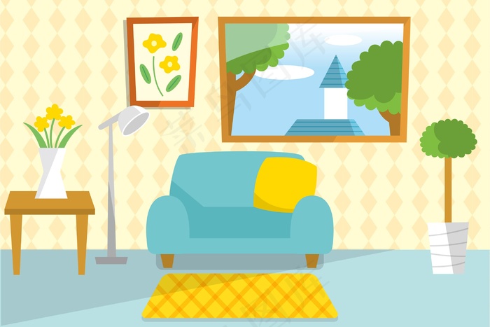 视频会议的家庭内部背景