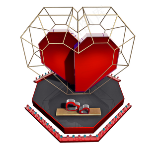 精致爱心展台png图