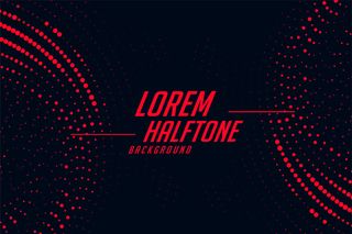 红色和黑色圆形半色调抽象背景