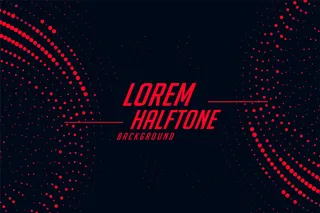 红色和黑色圆形半色调抽象背景