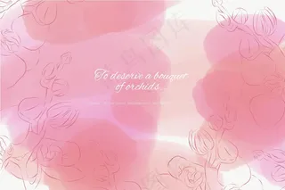 水彩背景与手绘元素