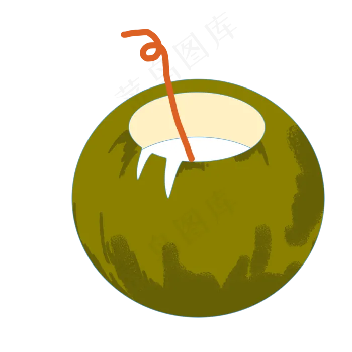夏天夏日水果椰子(2000X2000(DPI:300))psd模版下载