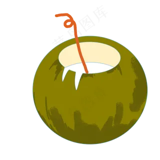 夏天夏日水果椰子