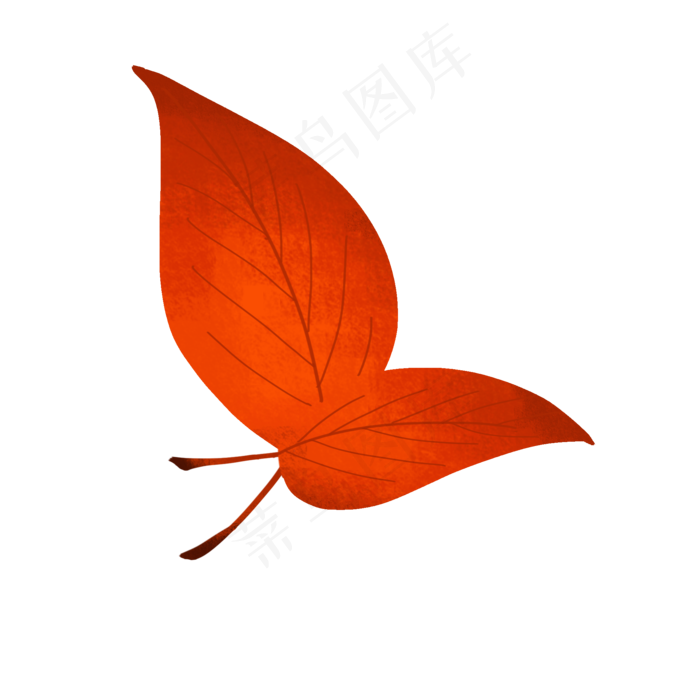 可爱秋天红叶元素简约(2000X2000(DPI:300))psd模版下载