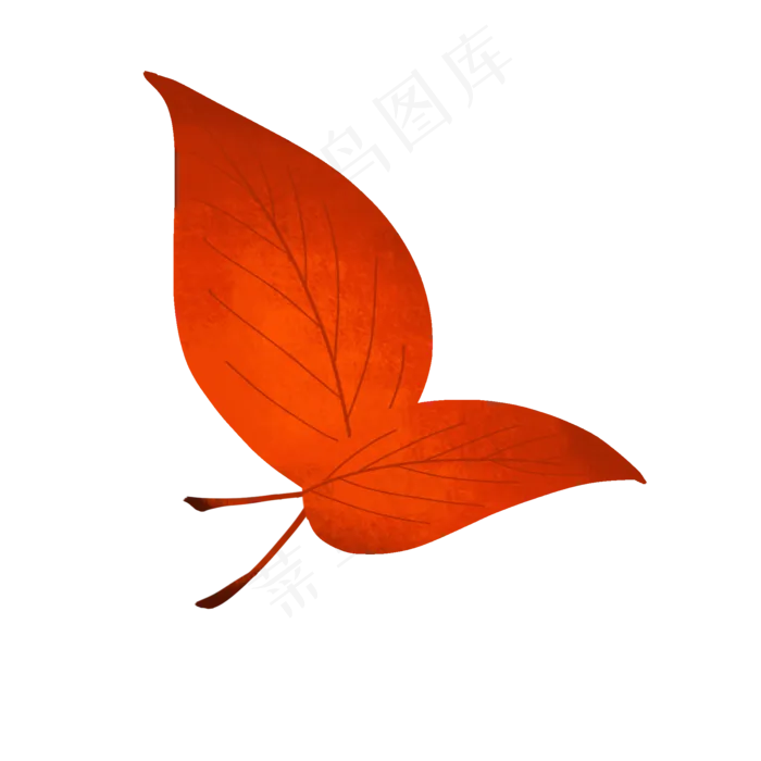 可爱秋天红叶元素简约(2000X2000(DPI:300))psd模版下载