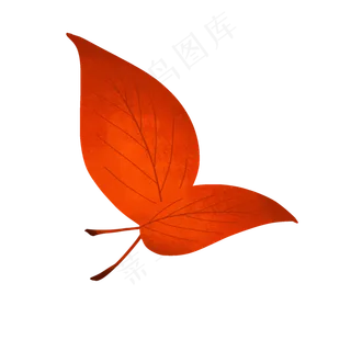 可爱秋天红叶元素简约
