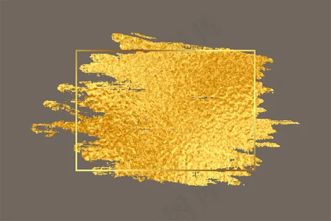 抽象的金笔笔刷与箔纹理背景