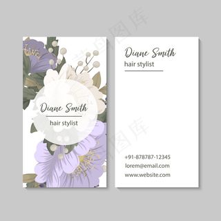 鲜花名片紫色花朵