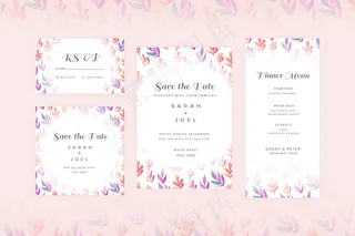 花卉婚礼文具系列