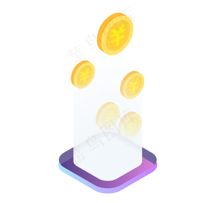 2.5D金融市场装饰(2000*2000px 300 dpi )ai矢量模版下载