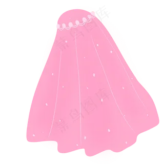 粉红色唯美治愈头纱