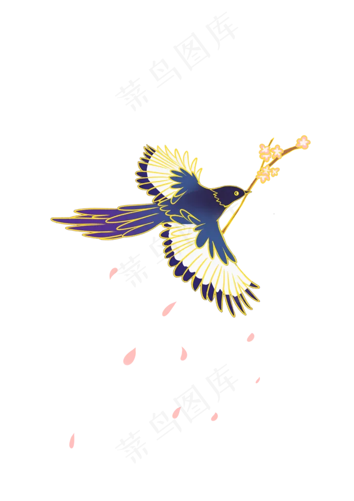 七夕喜鹊(2480X3508(DPI:299))psd模版下载