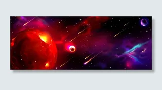 与行星的现实星系背景