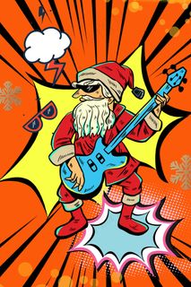 创意疯狂圣诞节圣诞老  人