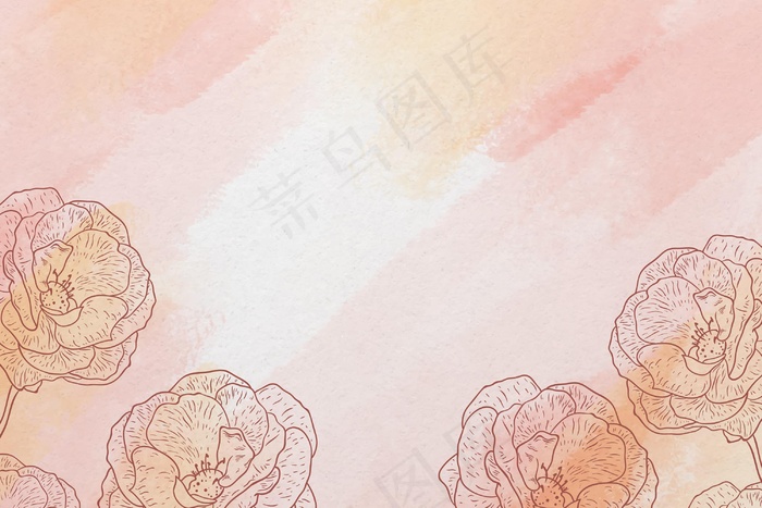 粉彩手绘元素背景eps,ai矢量模版下载