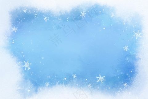 水彩画冬季背景