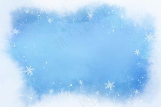 水彩画冬季背景