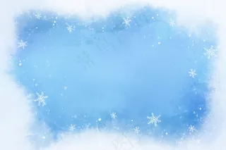 水彩画冬季背景