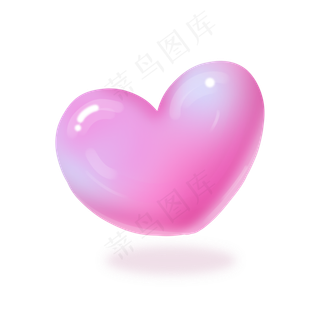 七夕情人节唯美立体渐变爱心