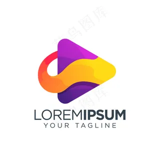 播放按钮徽标图标