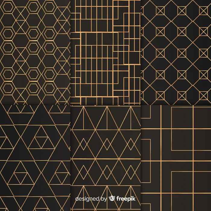 几何豪华图案套装eps,ai矢量模版下载