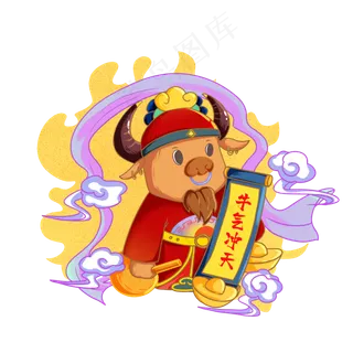 2021年春节红色喜庆牛年