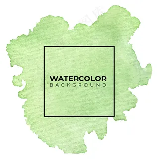 抽象的绿色水彩背景。它是手绘的。