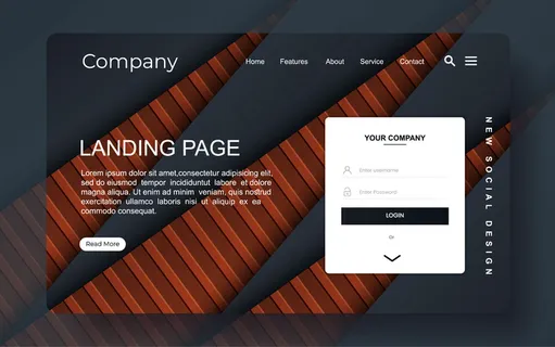 带有抽象设计的登录页