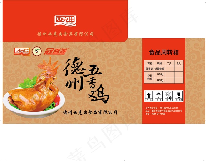 扒鸡包装设计eps,ai矢量模版下载