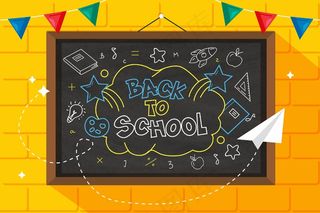 黑板学校背景风格