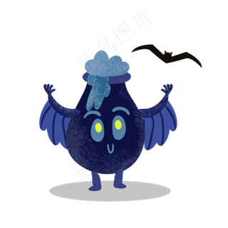 万圣节小鬼出没卡通形象