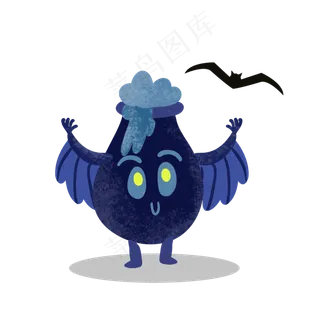 万圣节小鬼出没卡通形象