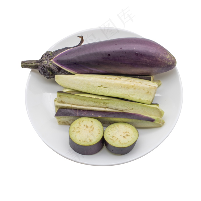 盘装切开茄子