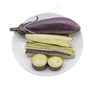 盘装切开茄子