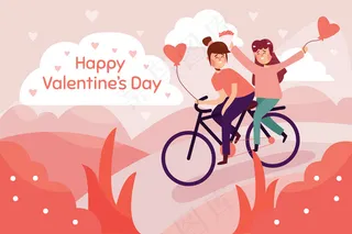 带问候语的情人节背景