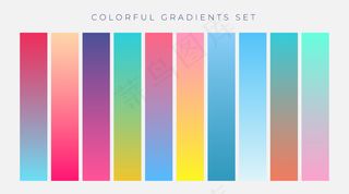 色彩鲜艳的渐变矢量图