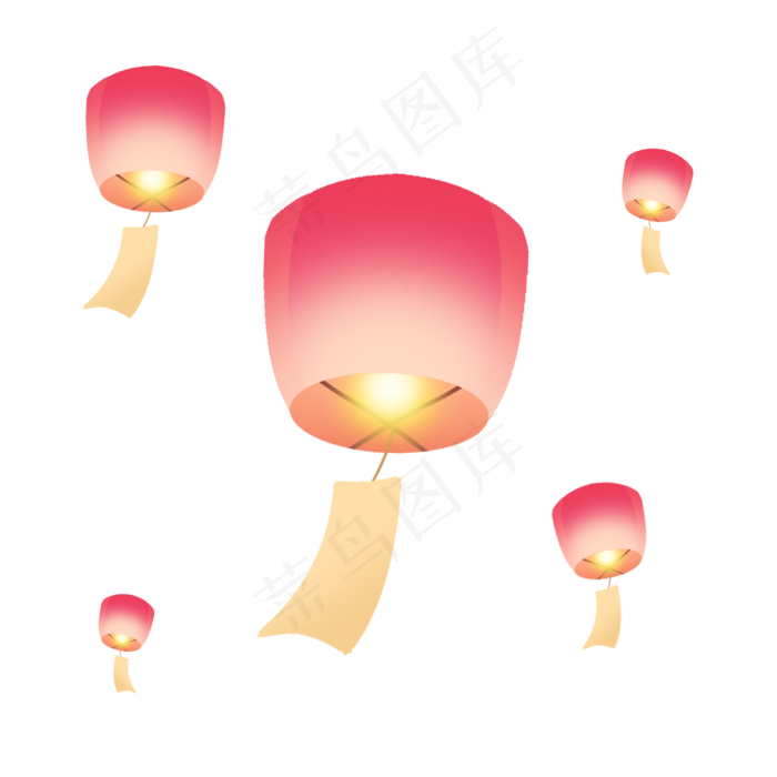 中元节孔明灯(2000X2000(DPI:300))psd模版下载