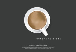 国际咖啡日海报广告传送器矢量插图