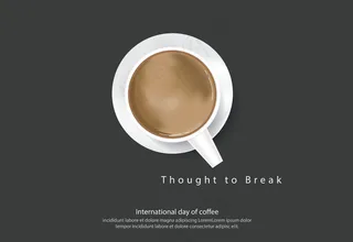 国际咖啡日海报广告传送器矢量插图