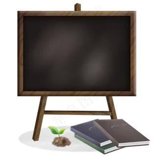 开学季黑板和书本