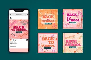 手绘回学校模板