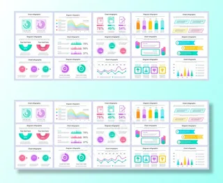 捆绑业务和财务信息图形演示幻灯片模板