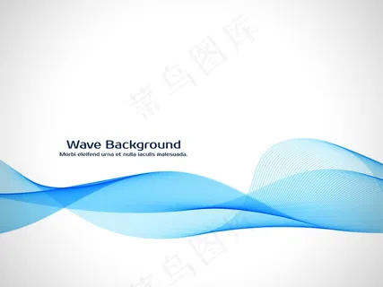 抽象的蓝色波浪优雅背景矢量 抽象的蓝色波浪优雅背景矢量