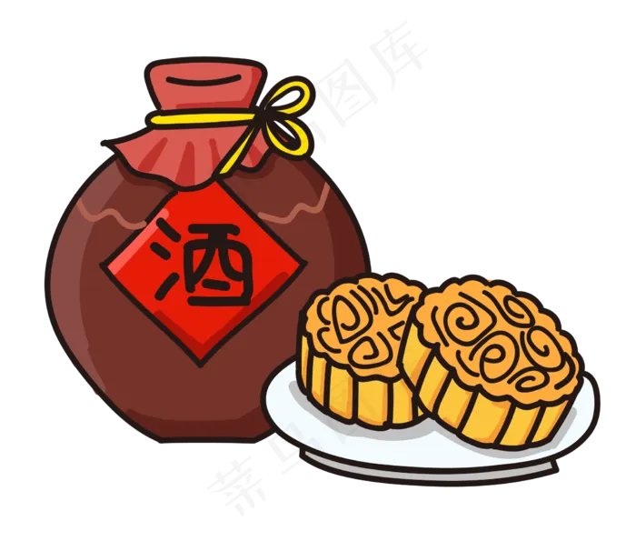 八月十五中秋节月饼桂花酒