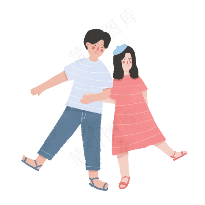 情人节文艺小情侣(2000X2000(DPI:300))psd模版下载