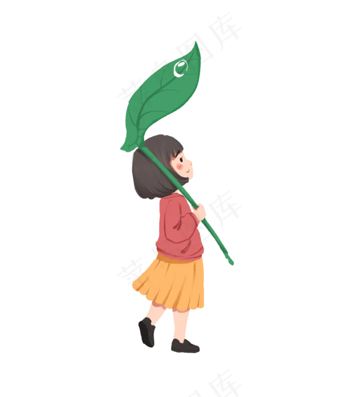 树叶小女孩寒露节气(3545X4355(DPI:300))